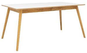 Matně bílý lakovaný rozkládací jídelní stůl Tenzo Dot II. 160/205 x 90 cm