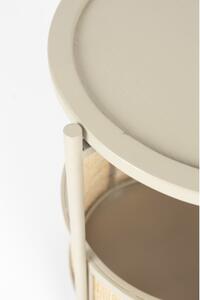 White Label Living Odkládací stolek MAKOTO WLL Ø30 cm, ratan pískový 2300308