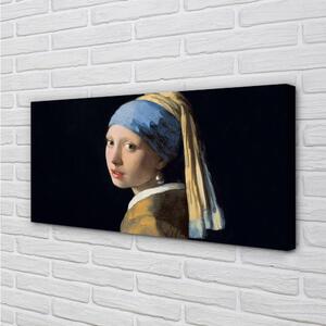 Obrazy na plátně Art Dívka s perlou 100x50 cm