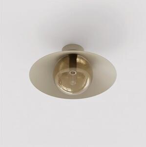 Stropní svítidlo MONO 1S – moka, jantarové sklo, 1× E14, šířka 30 cm