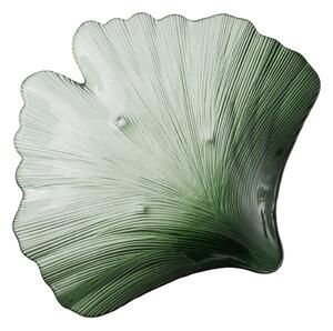 Skleněný dekorační tác 31x33 cm Gingko – Ixia