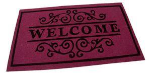 Textilní čisticí rohož Welcome Deco 45 x 75 x 0,3 cm, fialová