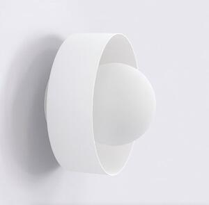 Nástěnné svítidlo LULU K1 – celobílé, sklo, 1× G9, šířka 17 cm