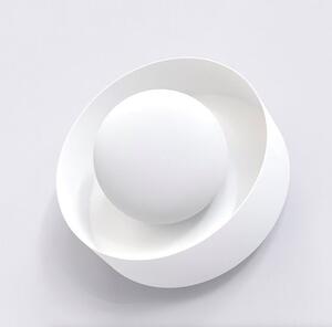 Nástěnné svítidlo LULU K1 – celobílé, sklo, 1× G9, šířka 17 cm