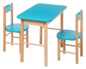 ČistéDřevo Barevný dětský stoleček s židličkami Barva:: Modrá