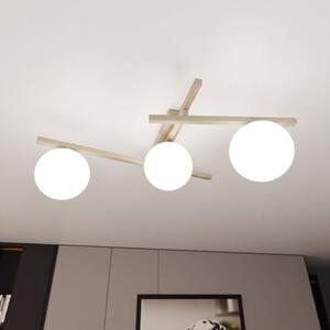 Stropní svítidlo SMART 3 – moka, opálové sklo, 3× E14, šířka 51 cm