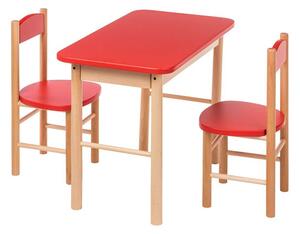 ČistéDřevo Barevný dětský stoleček s židličkami Barva:: Růžová
