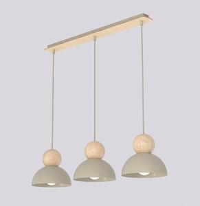 Závěsné svítidlo KAKI 3 – moka, 3× E27, šířka 73 cm