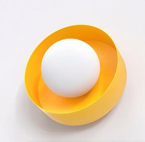 Nástěnné svítidlo LULU K1 – oranžové, bílé sklo, 1× G9, šířka 17 cm