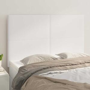 Čelo postele bílé 144x5x118/128 cm umělá kůže 3116143