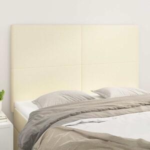 Čelo postele krémové 144x5x118/128 cm umělá kůže 3116144