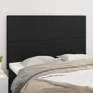 Čelo postele černé 144x5x118/128 cm umělá kůže 3116142