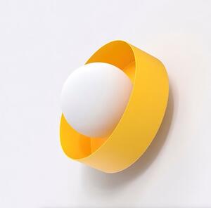 Nástěnné svítidlo LULU K1 – oranžové, bílé sklo, 1× G9, šířka 17 cm