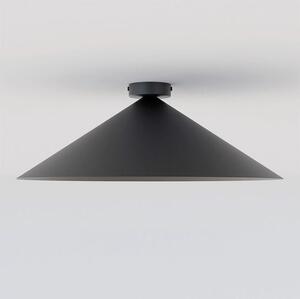 Stropní svítidlo MONO 1L – černé, opálové sklo, 1× E14, šířka 50 cm