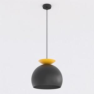 Závěsné svítidlo GEO 1 – černé / oranžové, 1× E27, šířka 27 cm