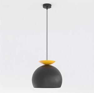 Závěsné svítidlo GEO 1 – černé / oranžové, 1× E27, šířka 27 cm