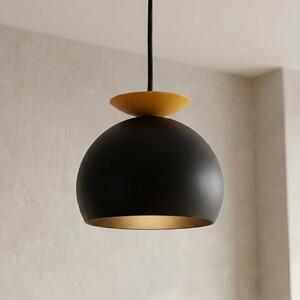 Závěsné svítidlo GEO 1 – černé / oranžové, 1× E27, šířka 27 cm