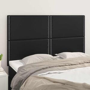 Čelo postele černé 144x5x118/128 cm umělá kůže 3116282
