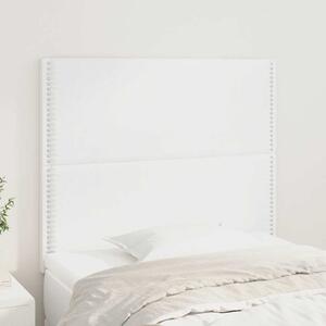 Čelo postele bílé 100x5x118/128 cm umělá kůže 3116277
