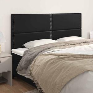 Čelo postele černé 200 x 5 x 118/128 cm umělá kůže 3116300