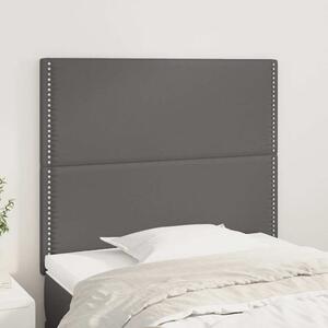 Čelo postele šedé 100x5x118/128 cm umělá kůže 3116280