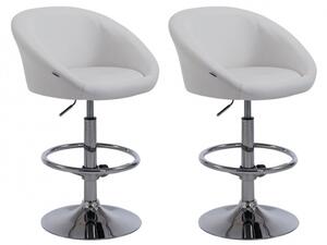 2 ks / set barová židle Miami V2 syntetická kůže, bílá