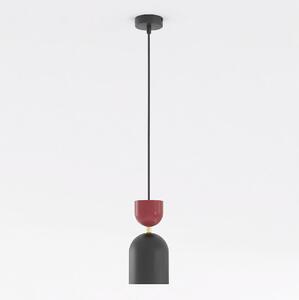 Závěsné svítidlo GAUDI 1 – černé / vínové, 1× E14, šířka 28 cm