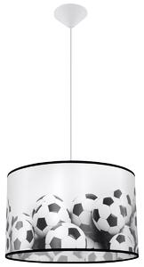 Dětské závěsné svítidlo Ball B, 1x plastové stínítko se vzorem, (fi 40cm)