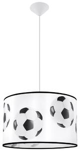 Dětské závěsné svítidlo Ball A, 1x plastové stínítko se vzorem, (fi 40cm)