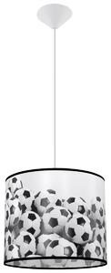 Dětské závěsné svítidlo Ball B, 1x plastové stínítko se vzorem, (fi 30cm)