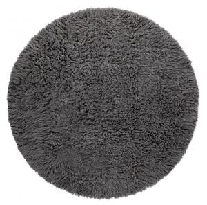 Makro Abra Kulatý vlněný koberec FLOKATI šedý Rozměr: průměr 200 cm
