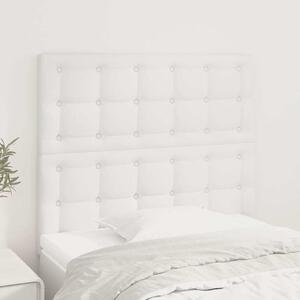 Čelo postele bílé 100x5x118/128 cm umělá kůže 3116417