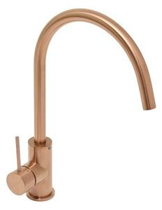 Dřezová baterie SAT Aurum s otočným ramínkem broušená rose gold SATBAUR280BRG