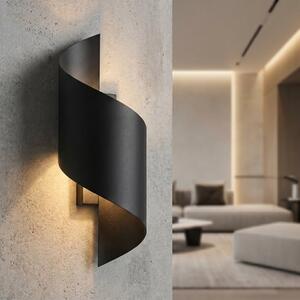 Nástěnné svítidlo SPINER – černé, 1× G9, šířka 14 cm