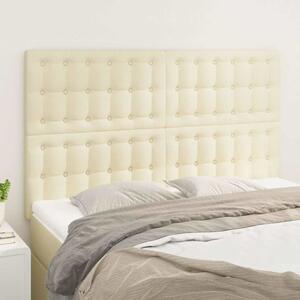 Čelo postele krémové 144x5x118/128 cm umělá kůže 3116424