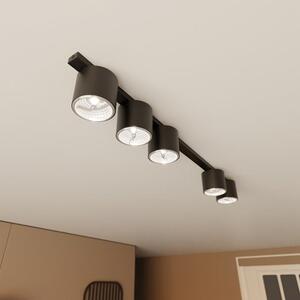 Stropní svítidlo NANO 5 – černé, 5× GU10 AR111, šířka 116 cm