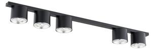 Stropní svítidlo NANO 5 – černé, 5× GU10 AR111, šířka 116 cm