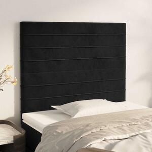 Čelo postele černé 80x5x118/128 cm sametové 3116504