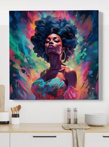 Obraz na plátně - Africká žena v šatech FeelHappy.cz Velikost obrazu: 40 x 40 cm