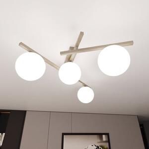 Stropní svítidlo SMART 4 – moka, opálové sklo, 4× E14, šířka 63 cm
