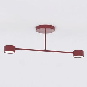 Stropní svítidlo HALO 2 – vínové, 2× GX53, šířka 60 cm