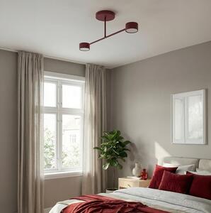 Stropní svítidlo HALO 2 – vínové, 2× GX53, šířka 60 cm