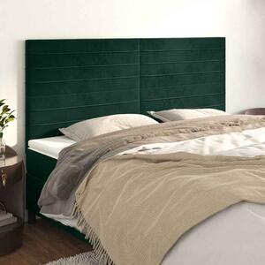 Čelo postele tmavě zelené 160x5x118/128 cm sametové 3116529