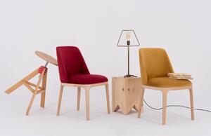 Nordic Design Červená sametová jídelní židle Lola