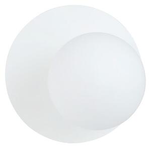 Nástěnné svítidlo OSLO K1 – bílé, opálové sklo, 1× E14, šířka 20 cm