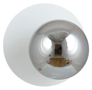 Nástěnné svítidlo OSLO K1 – bílé, grafitové sklo, 1× E14, šířka 20 cm