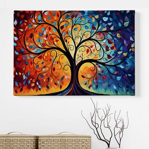 Obraz na plátně - Abstraktní strom života FeelHappy.cz Velikost obrazu: 210 x 140 cm