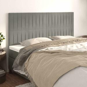 Čelo postele světle šedé 180x5x118/128 cm sametové 3116630