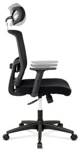 Kancelářská židle s podhlavníkem KA-B1013 BK látka/síťovina černá