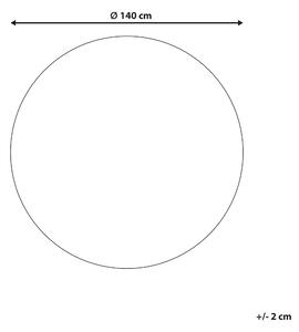 Koberec černý kruhový ⌀ 140 cm DEMRE